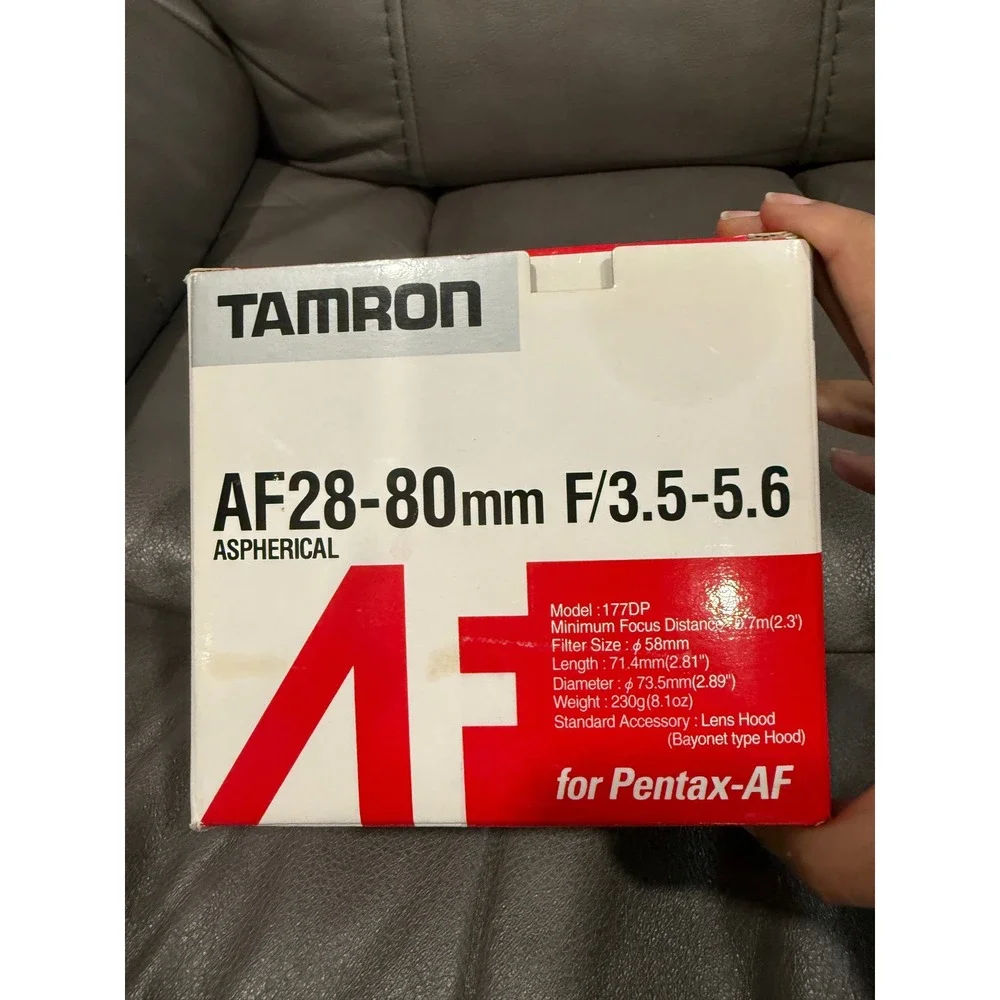 Tamron AF 28-80mm f/3.5-5.6 Aspherical Zoom Lens for Pentax AF Model 177DP Boxed